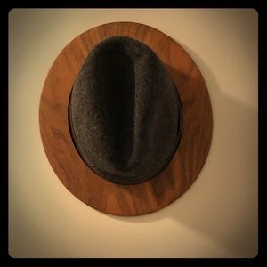 Wood fedora hat